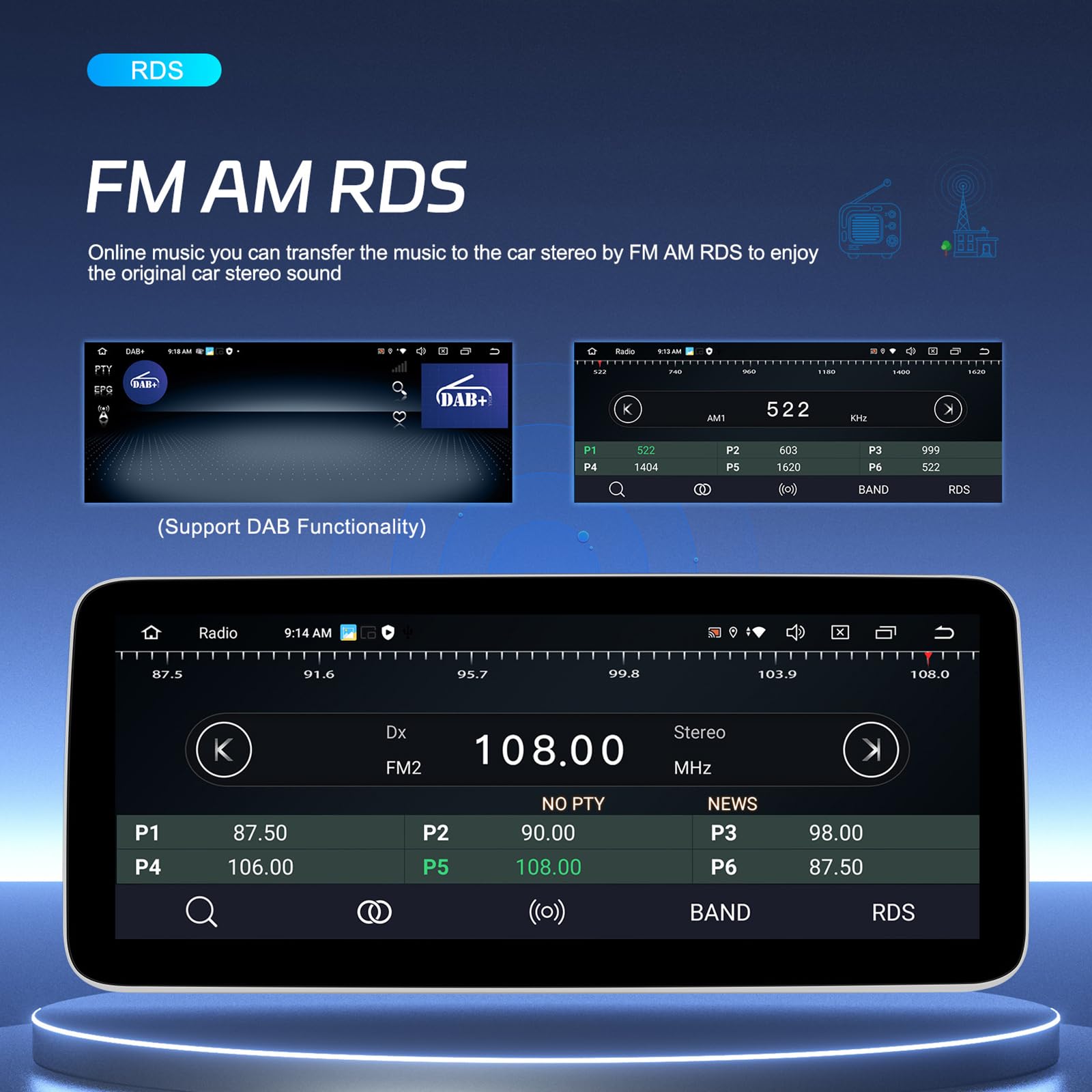 Radio samochodowe stereo Android 15 dla Hyun-dai Sonata 8 2010-2015 CarPlay Android Auto 12,3-calowy ekran dotykowy QLED Nawigacja GPS DSP Bluetooth 5.0 WiFi FM/RDS SWC Kamera AHD(Color:8core 6+128G)