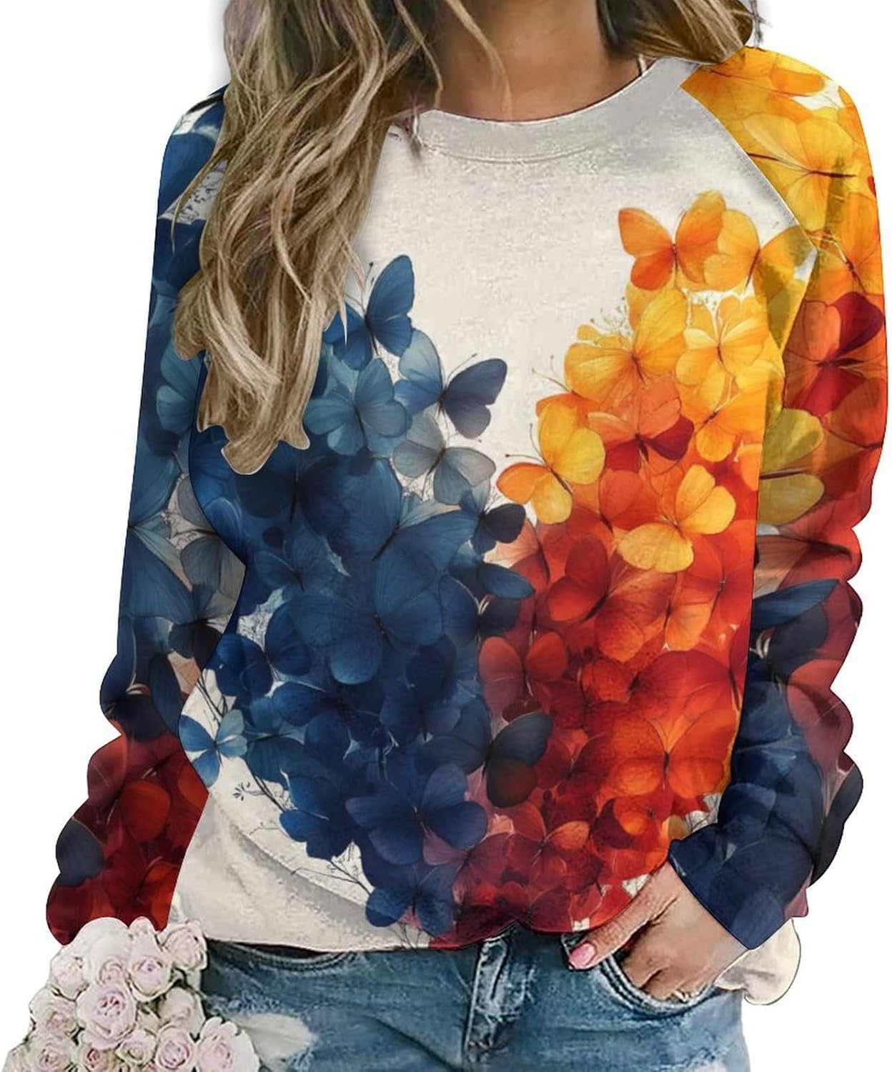 Valentines Day Sweatshirts For Women Heart Print Pullover Crewneck Plus Size 2025 Spring Fashion Long Sleeve Shirt