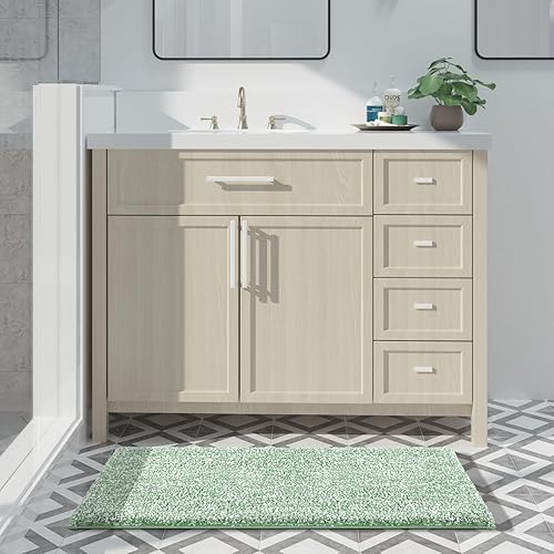 Miniatura 8 de Yimobra Alfombras de baño, extra suaves y cómodas, antideslizantes, absorbentes de agua y gruesas, lavables a máquina, alfombras peludas para ducha