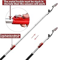 Vista 3 de GARTOL Cortadora telescópica de poste de corte y sujeción, cortadora de ramas de árbol extensible de 3.67 a 5.45 pies, recolector de frutas
