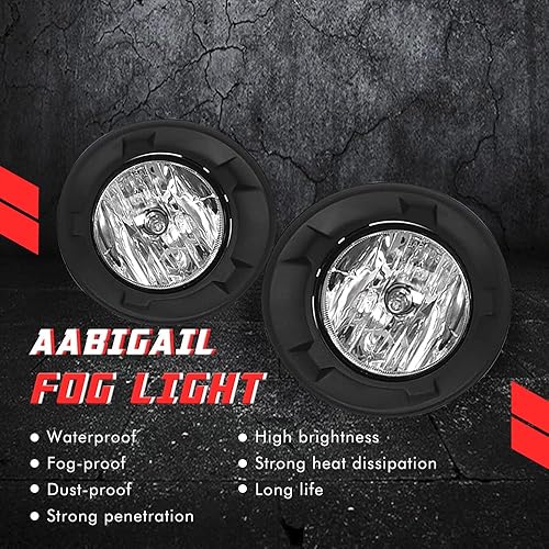 Miniatura 2 de A ABIGAIL Lámparas antiniebla de conducción de repuesto para Chevy Camaro 2010 2011 2012 2013 con bombillas halógenas y bisel negro (lente