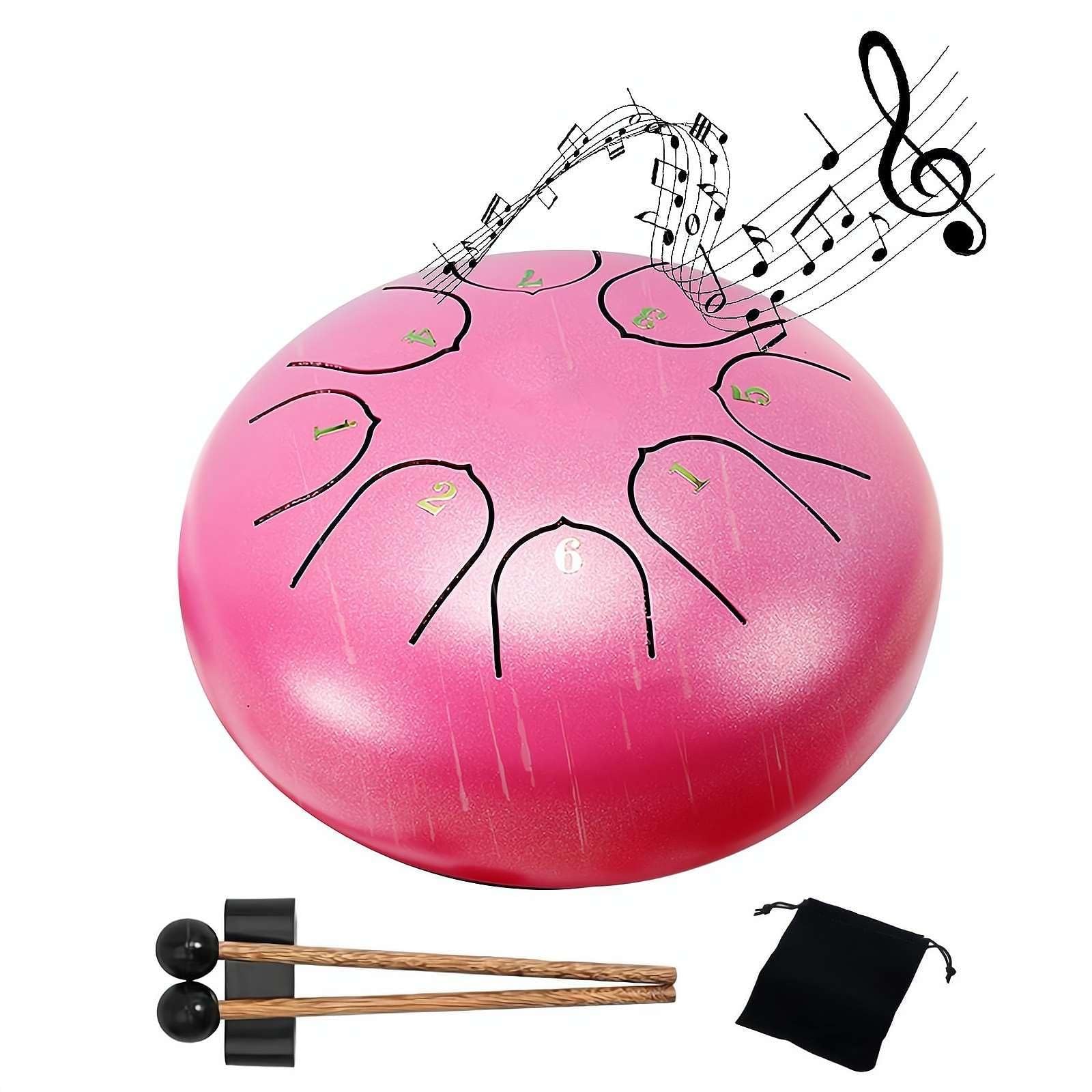 Tambor etéreo de jardín al aire libre de 6 pulgadas y 8 tonos Bateria Musical Tambor Lengua Meditación Lluvia Impermeable S4p6 Campanillas de lluvia