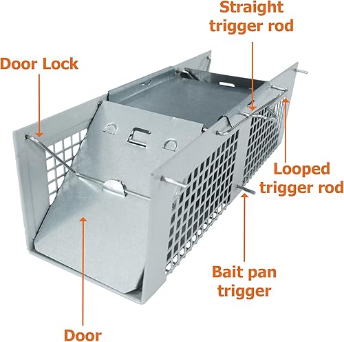 Miniatura 2 de HOMESTEAD No Kill - Trampas para ratones humanas jaula de ratón de 10 x 3 x 3 pulgadas, trampa viva para animales pequeños para ratones, musarañas y