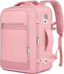 Sac à dos pour femmes, Sac à dossier de voyage approuvé, Sous-siège article personnel sac de voyage avec compartiment de chaussures, TSA 15.6" Laptop Sac à Dos Casual Daypack pour College Weekender Business,Pink