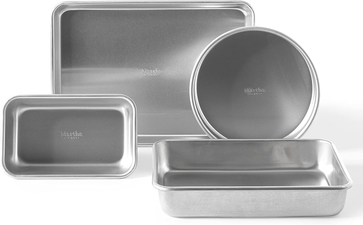 Juego de utensilios para hornear de aluminio antiadherentes de 4 piezas - Apto para lavavajillas