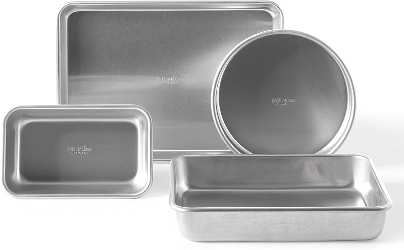 Juego de utensilios para hornear de aluminio antiadherentes de 4 piezas - Apto para lavavajillas