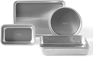 4-Piece Non-Stick Aluminum Bakeware Baking Set - Dishwasher Safe