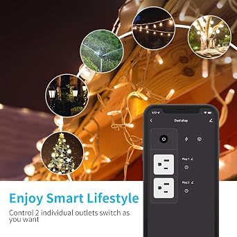 4pcs Mini Smart Plug Bundle with 2pcs Outdoor Smart Plug