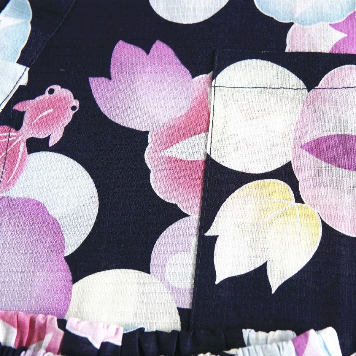 Girls Jinbei Kimono 2-Piece Short Sleeve Outfit Summer Top and Shorts Set Cotton Kids Japanese Kimono Yukata