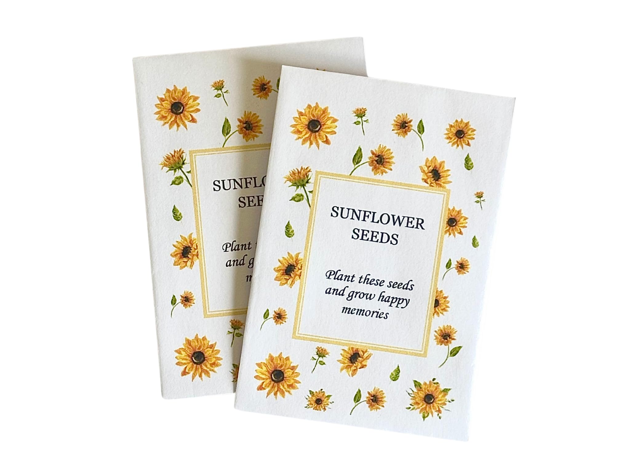 Sunflower Seeds Memorial Packet, Pack of 10, Decorative Floral Design, Plant and Grow Happy Memories