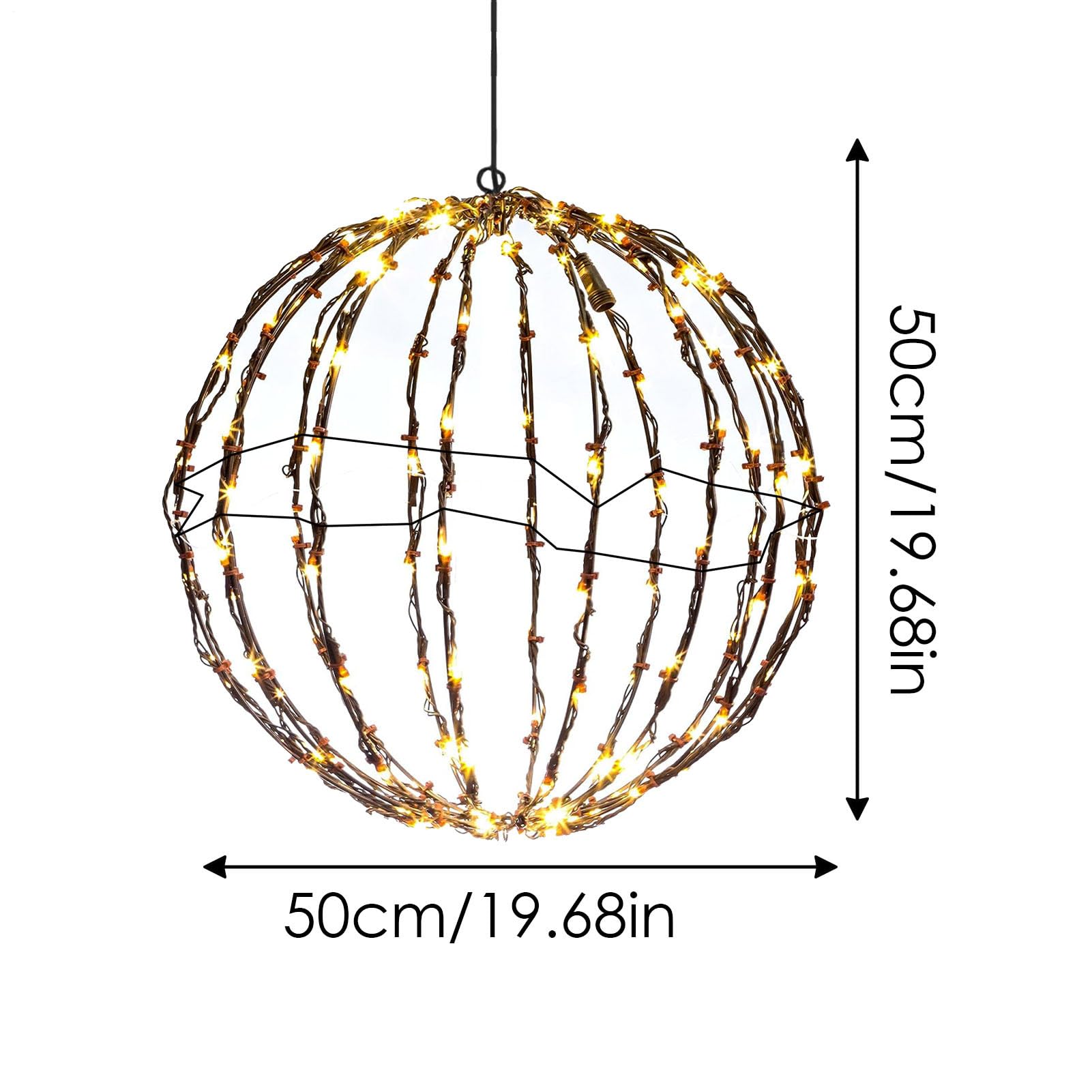 Lichterkette für Weihnachten, wasserdicht, dekorative Laternen für Rasen, Hof, Terrasse, Feiertage und Versammlungen