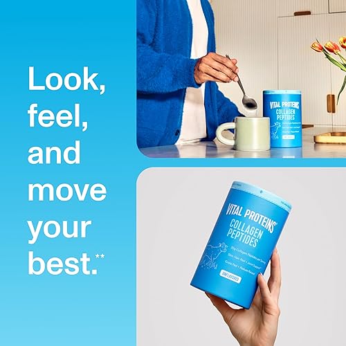 Vista 22 de Vital Proteins - Suplemento en polvo de péptidos de colágeno (tipo I, III) para la piel, cabello, uñas y articulaciones, sin lácteos ni gluten, 0.71