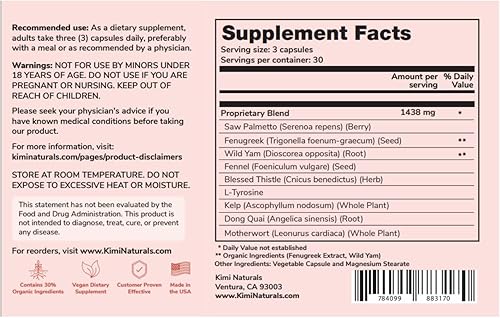 Miniatura 6 de KIMI Naturals Breast Max Plus - Píldoras de mejora de senos l Suplemento potenciador para un crecimiento rápido y busto más grande, fórmula de