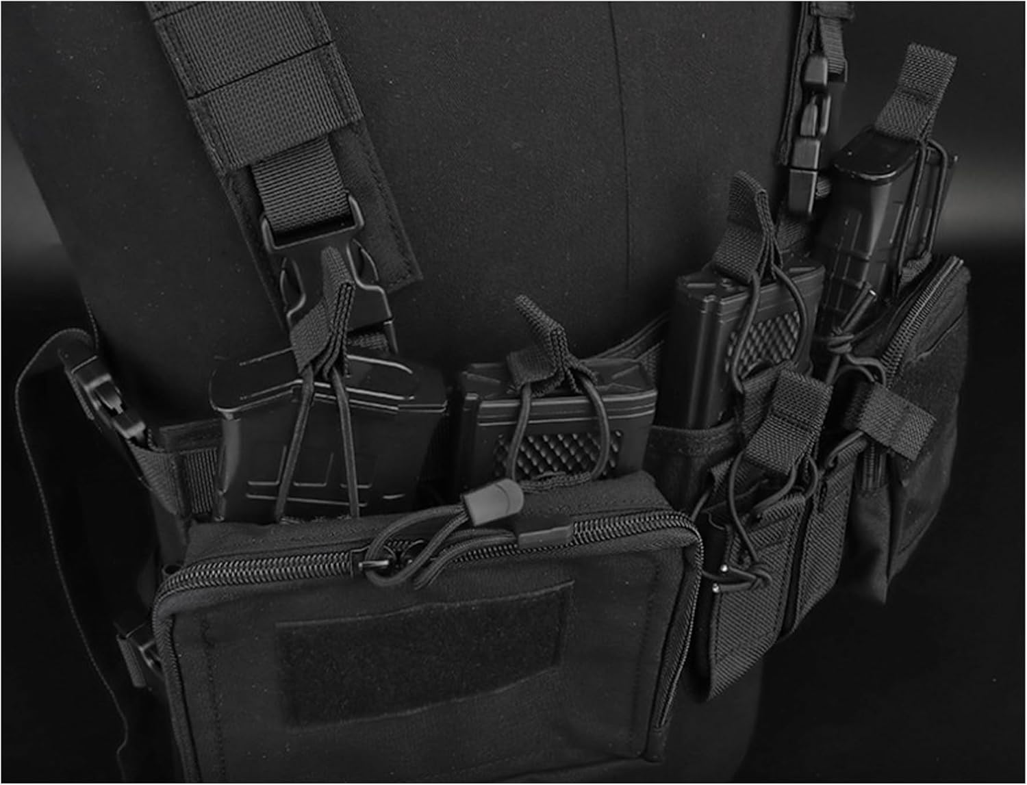 Lancer Tactical D3CRH Chest Rig w/Quad & 9mm Magazine Pouches (OD Green) – Compatible with Tactical Backpack (Not Included)