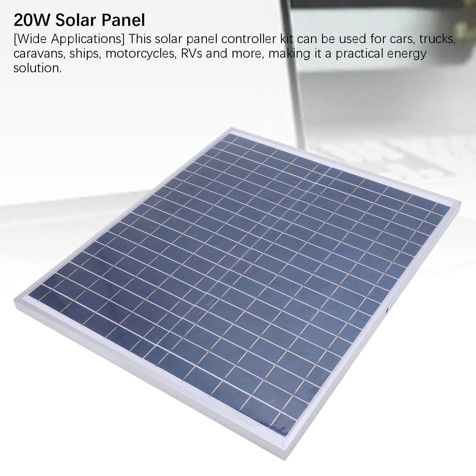 Dpofirs 20W Panneau Solaire Kit, Monocristallin Imperméable