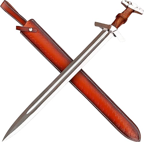 Miniatura 1 de Armory Replicas Colección de espadas de acero de Damasco vikingo y anglosajón de espada completa