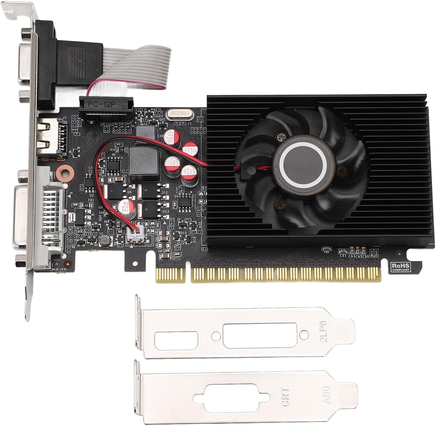 VBESTLIFE GT740 4GB Graphics Card, DDR3 128 Bit GPU, PCIE 3.0 x8 Gaming Video Card, Desktop Computer Low Profile Graphics Card with HDMI, DVI, VGA Ports