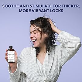 Majestic Pure 100% Pure Rosemary Oil For Hair Growth - Strengthening, Nourishing, Volumizing - Infused with Biotin Oil, Jojoba Oil & Castor Oil - Non GMO Verified - 2 Fl Oz