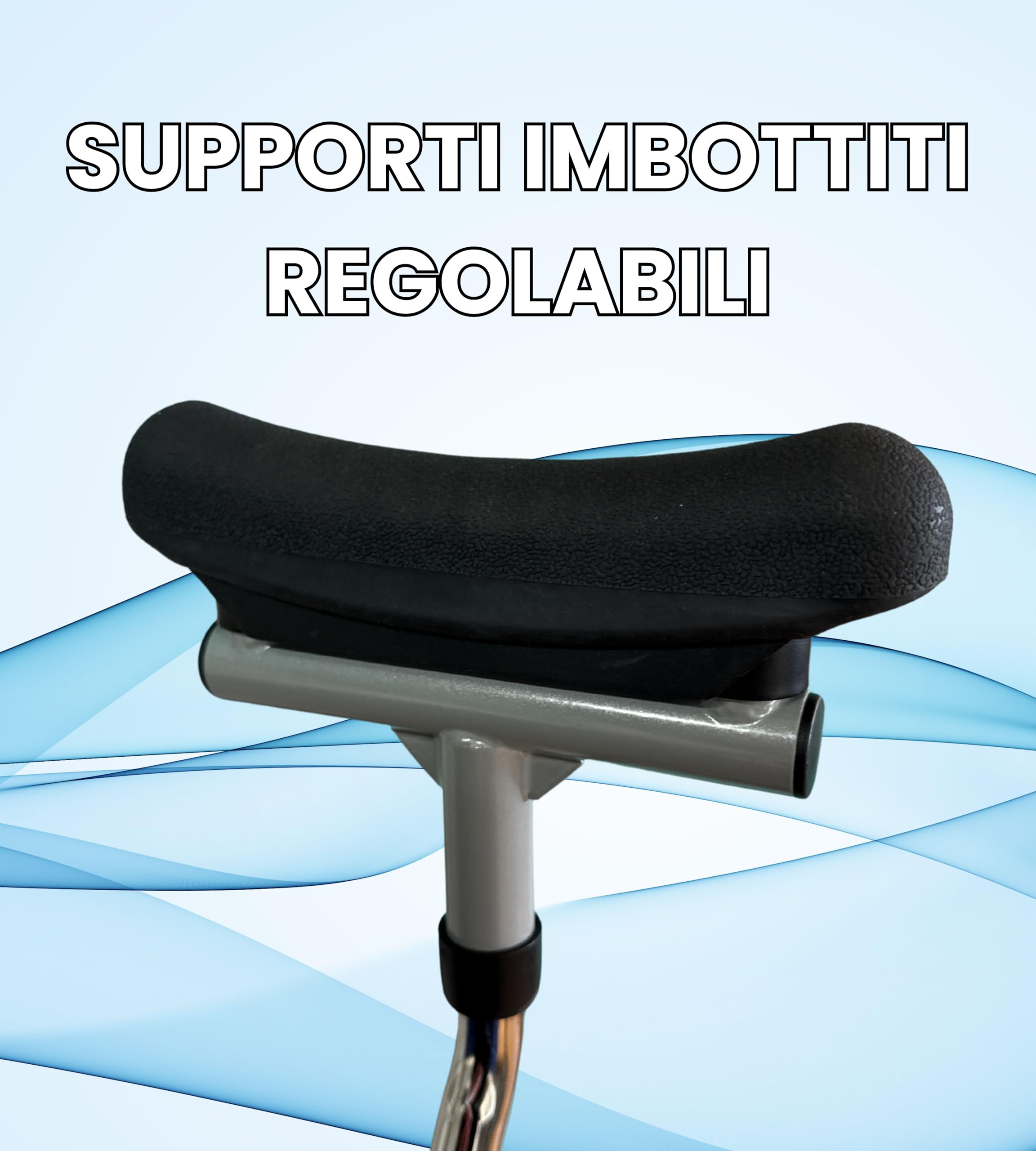 App Life Deambulatore Ascellare per Anziani, Smontabile in acciaio, Supporti Imbottiti Regolabili, 4 Ruote per Stabilità e Comfort, Ideale per chi Necessita di un Sostegno Sicuro nella Deambulazione
