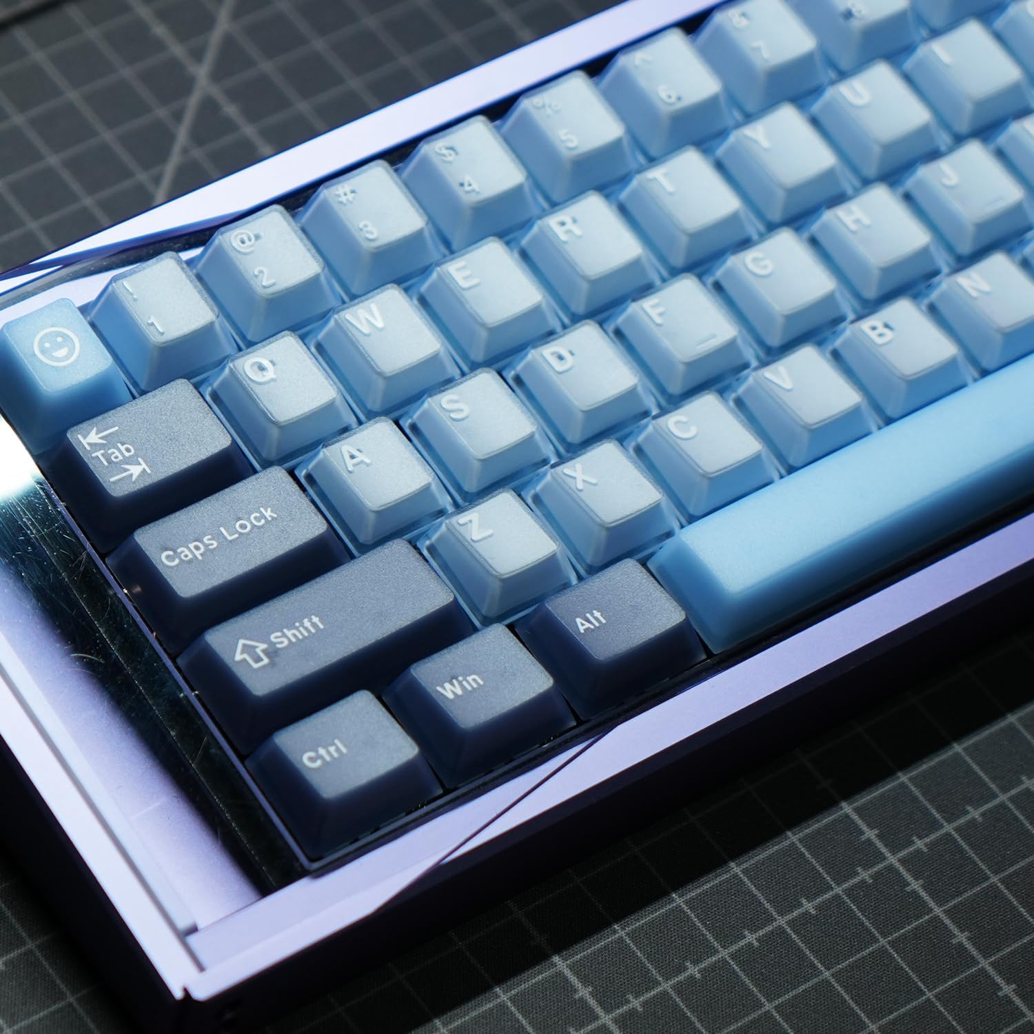 mintcaps Keycaps, 164 Keys Keyboard keycap Blue Samurai Keycaps Set Cherry Profile Custom Keyboard Key caps for Cherry Gateron MX Switches Mechanical Keyboards