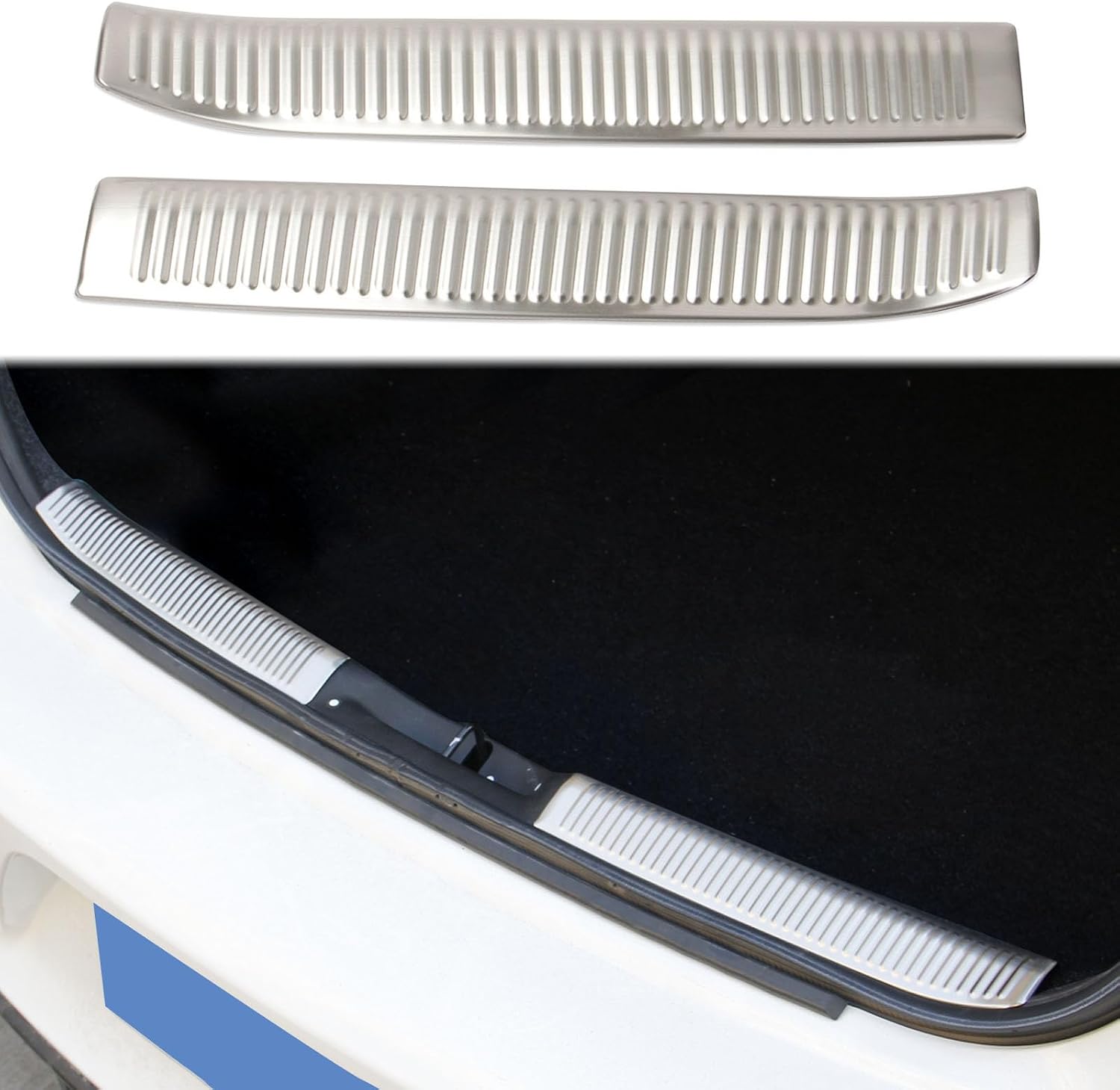 crosselec Stainless Steel Rear Bumper Trunk Inner Sill Protector Guard for Dodge Charger 2015-2023 (Carbon Fiber Pattern)
