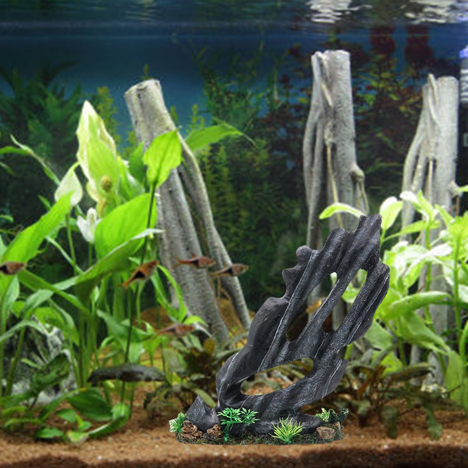 FishTank Garnelen-Zucht, Steingarten, Berg-Ornament für Aquarien, Terrarien, Landschaftsbau, Unterschlupf, Aquarien, Ornamente