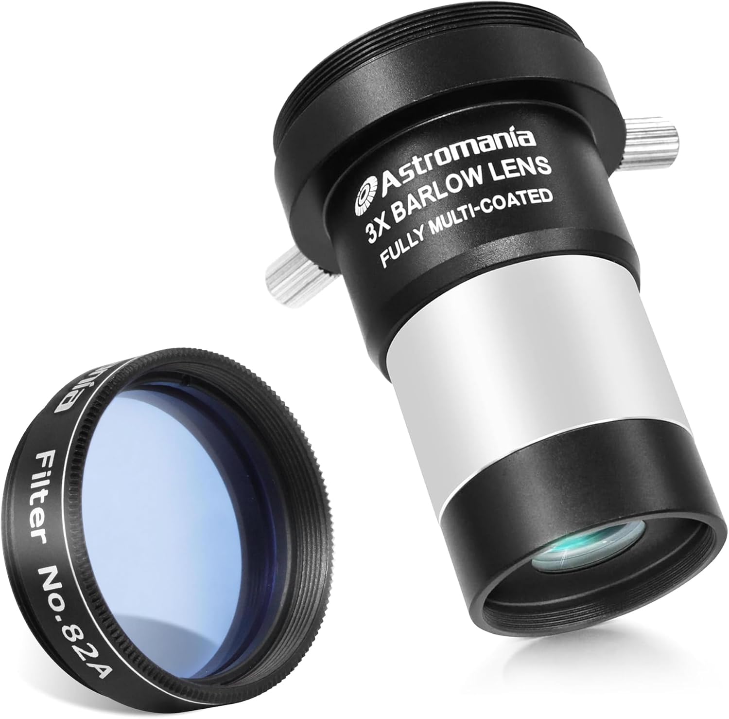 Astromania 1.25" Color/Planetary Filter - #82A Light Blue - Bundle with - 3X Barlow Lens Upgraded 1.25 inch