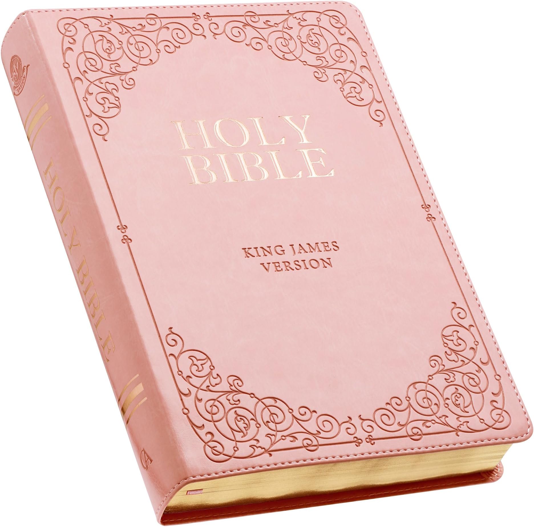 Christian Art Gifts KJV Bible Giant Print Full Size Pink