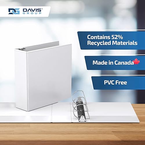 Miniatura 6 de EasyView - Carpetas de alta calidad de 3 pulgadas, carpetas de anillos personalizables para la escuela o el trabajo, paquete de 6, anillos D, color