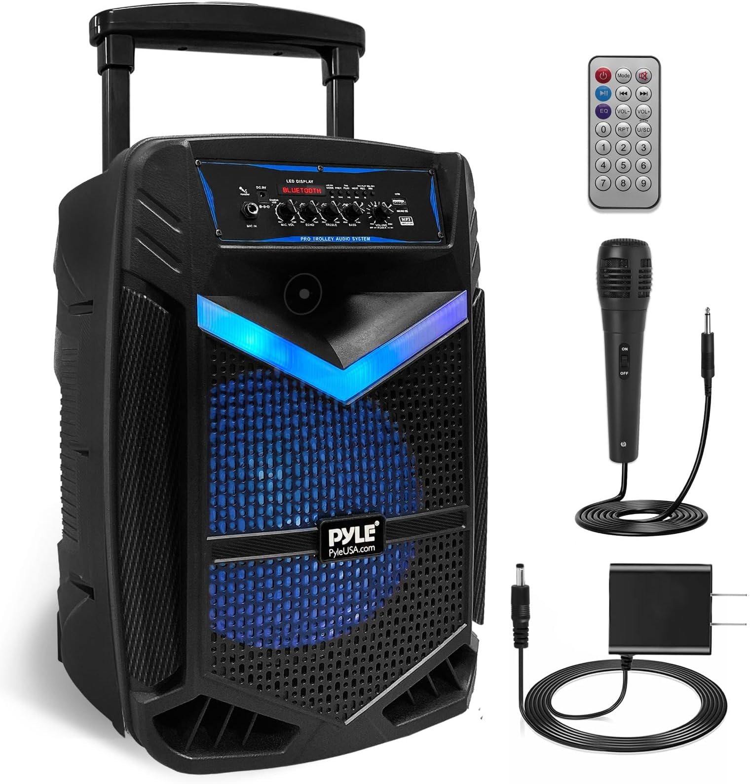 【PYLE パイル 1200W Bluetooth PAスピーカーシステム】 -持ち運び可能 充電式バッテリー 屋外で使える Bluetoothスピーカー...