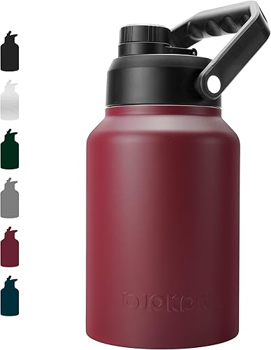 Miniatura 19 de BJPKPK Botellas de Agua Aisladas, Aptas para Lavavajillas, Botella de Agua de 18 oz con Asa, A Prueba de Fugas, Sin BPA, Termos Térmicos, Jarra de