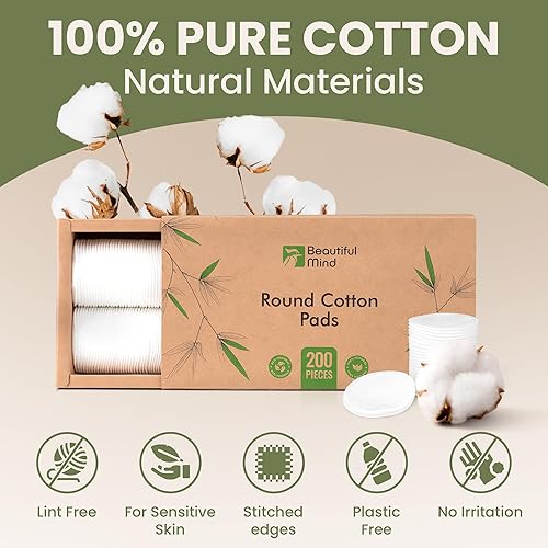 Miniatura 12 de Almohadillas redondas de algodón para cara, paquete de 300 unidades, 3 capas de maquillaje de ojos y removedor de esmalte de uñas, almohadilla