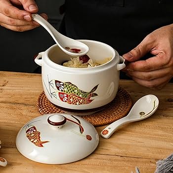 Amazon｜vonghome 蒸し碗 茶碗蒸し碗 蓋付き 蒸し器 陶器 和食器