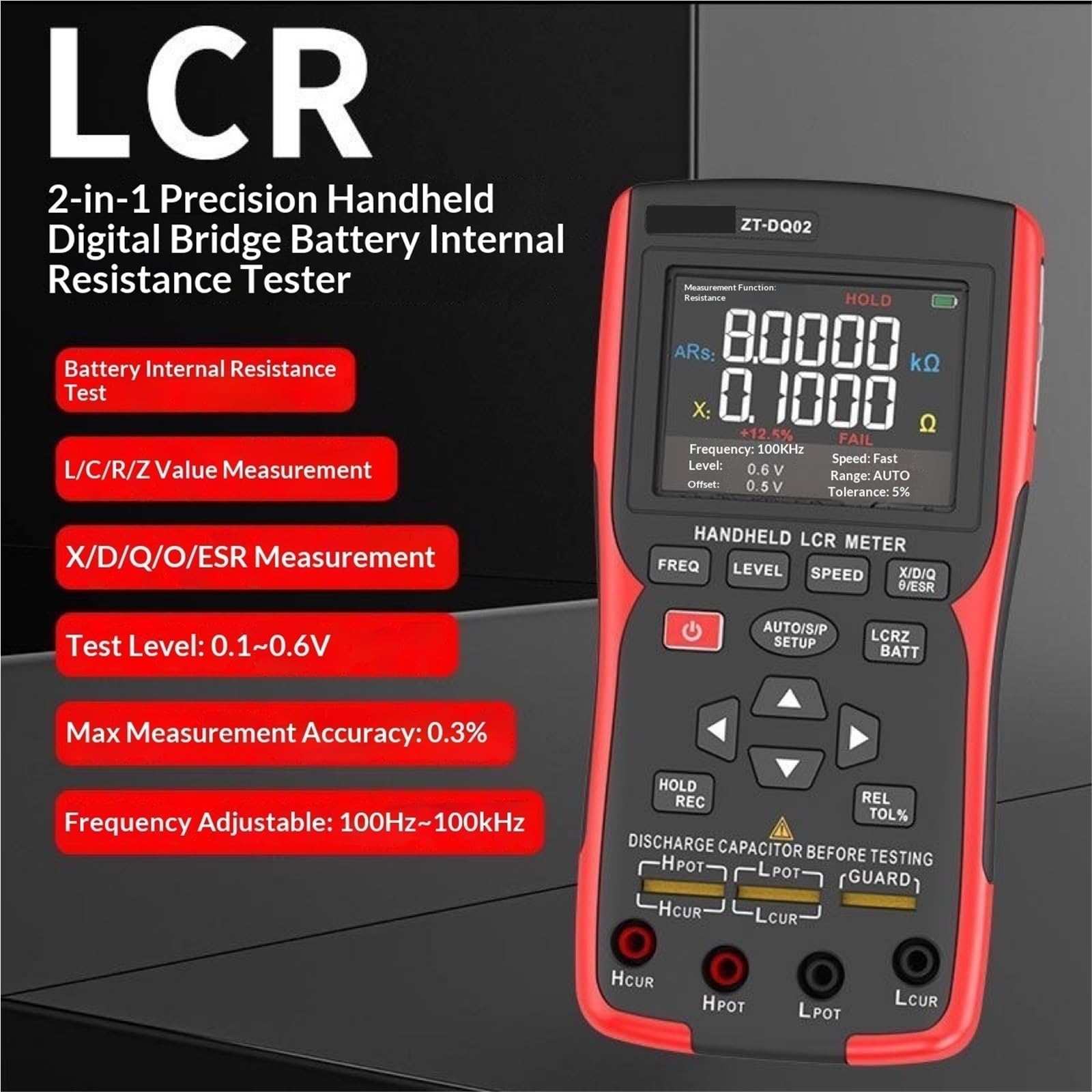 Probador LCR De Puente Digital 99999 Recuentos