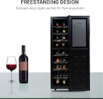 Koolatron 18 Bottle Wine Fridge – Wine Cooler with Glass Door, 1.9 cu. ft (53 L), Beverage Can Refrigerator, Digital Temperature Control/Dual Temperature Zone, Ideal for Red, White, Sparkling
