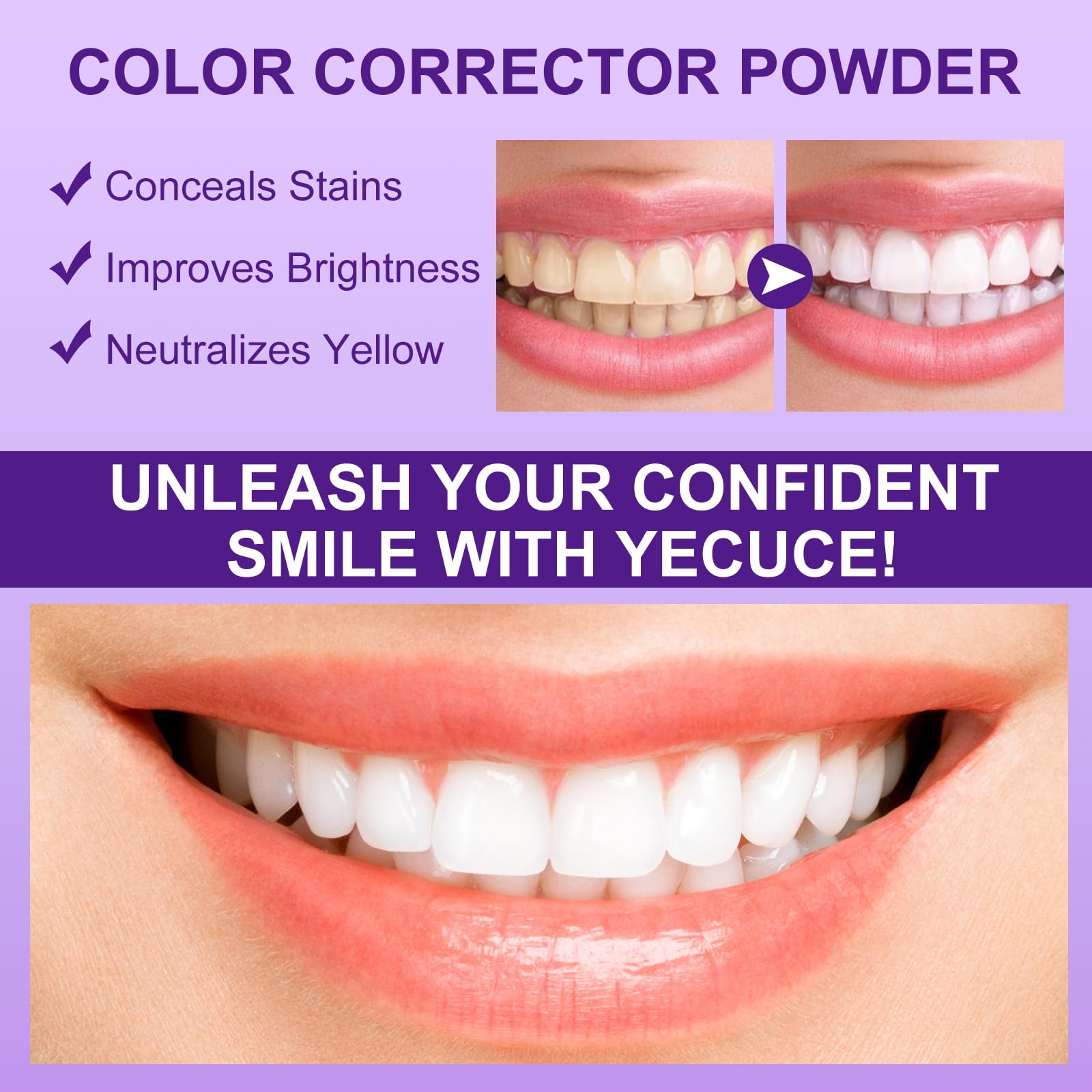 Polvere Sbiancante per Denti, Polvere minerale per il restauro dei denti, Sicura per lo Smalto & Senza Sensibilità,Smacchiatore Sicuro Per Gengive E Smalto Denti Naturalmente