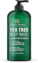 Botanic Hearth Tea Tree Body Wash - 16 fl oz - Helps Soothe Itchy, Dry Skin, Antifugal Body Wash with 100% Pure Tea Tree Oil - Sulfate Free, Paraben Free, for Men and Women
