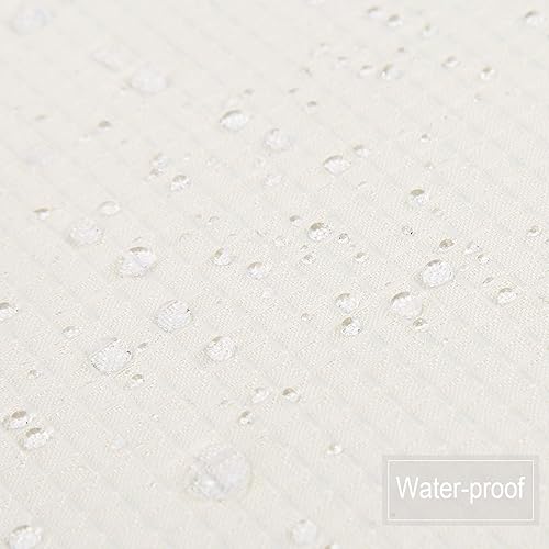 Miniatura 55 de NANAN Tier Curtains for Kitchen 24 Inch, Waffle Weave Textured Tailored Short Curtains for Bathroom Waterproof Window Covering Kitchen Cafe Curtains