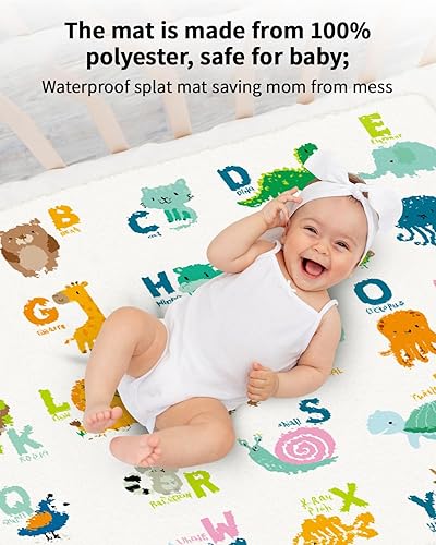 Miniatura 5 de Alfombrilla antisalpicaduras impermeable lavable de 43.3 pulgadas, antideslizante con tapete para salpicaduras para manualidades debajo de la silla