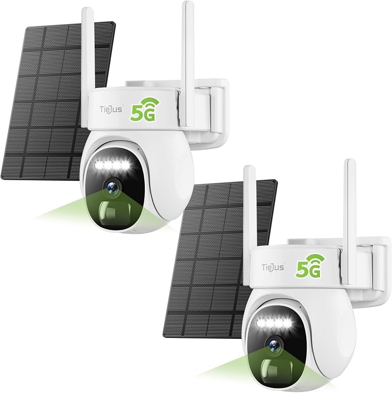 2-Pack 2K Solar Security Cameras Wireless