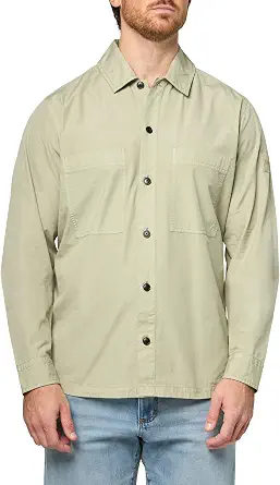 BOSS Men's Garment Dyed Twill Overshirt