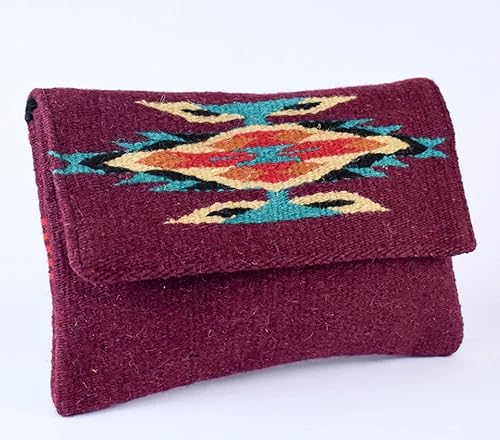 Miniatura 2 de Bolso de mano azteca mexicano de lana estilo chimayo occidental nativo americano
