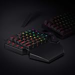 Redragon K585 DITI Wired One-Handed RGB Gaming Keyboard, Mechanical Gaming Keypad with 7 Onboard Programmable Macro Keys and Detachable Wrist Rest, Portable 42 Keys in Blue Switches for Laptop