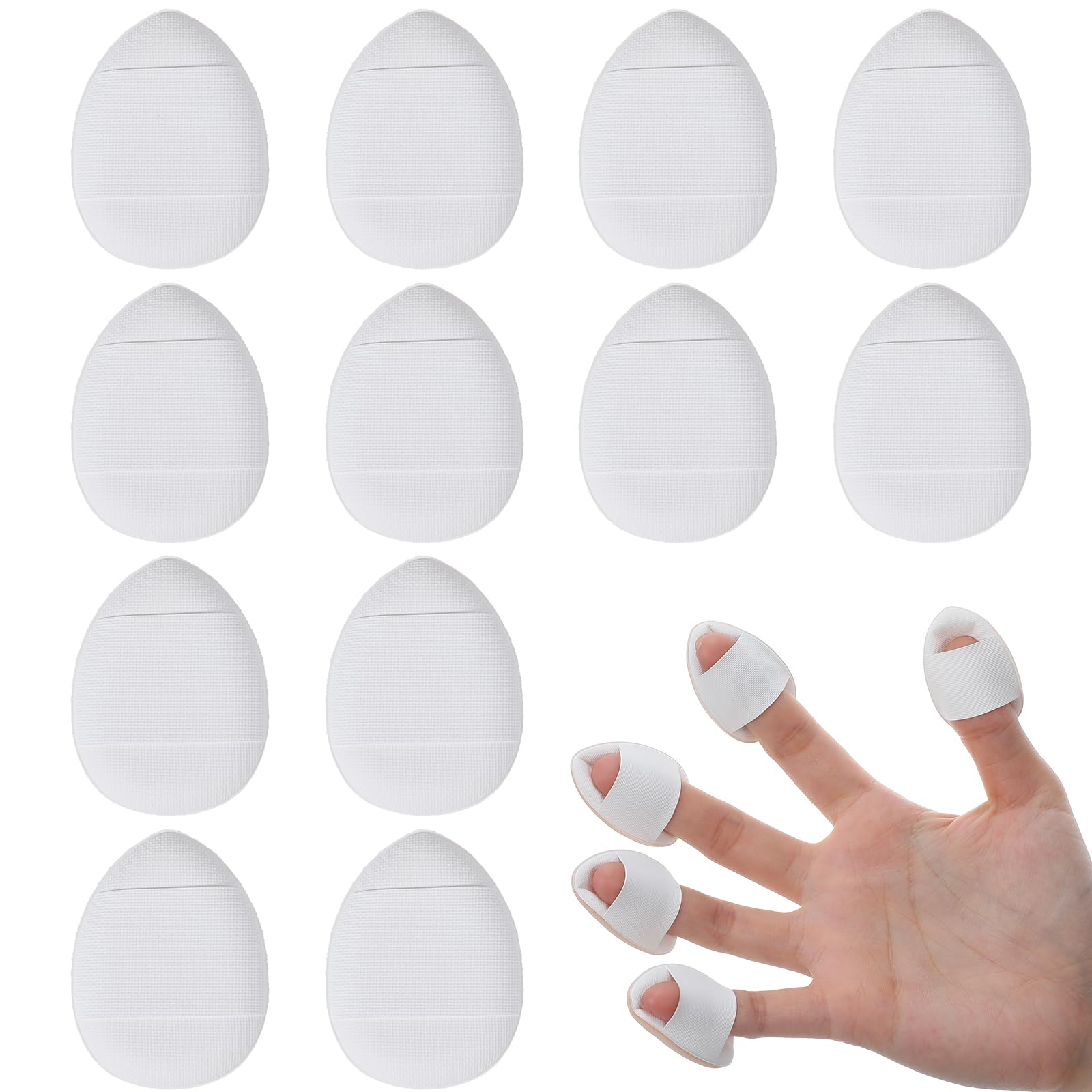 12 sztuk mini gąbka do makijażu, do użytku na sucho i na mokro, do podkładu, korektora, trójkątnych podkładek do makijażu (kolor skóry)