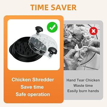 iHomara Chicken Shredder, 9.6 Manual Food Shredder Handy Kitchen Tool