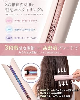 Amazon.co.jp: Aliliy ヘアアイロン ストレート【革新的な冷感スチーム