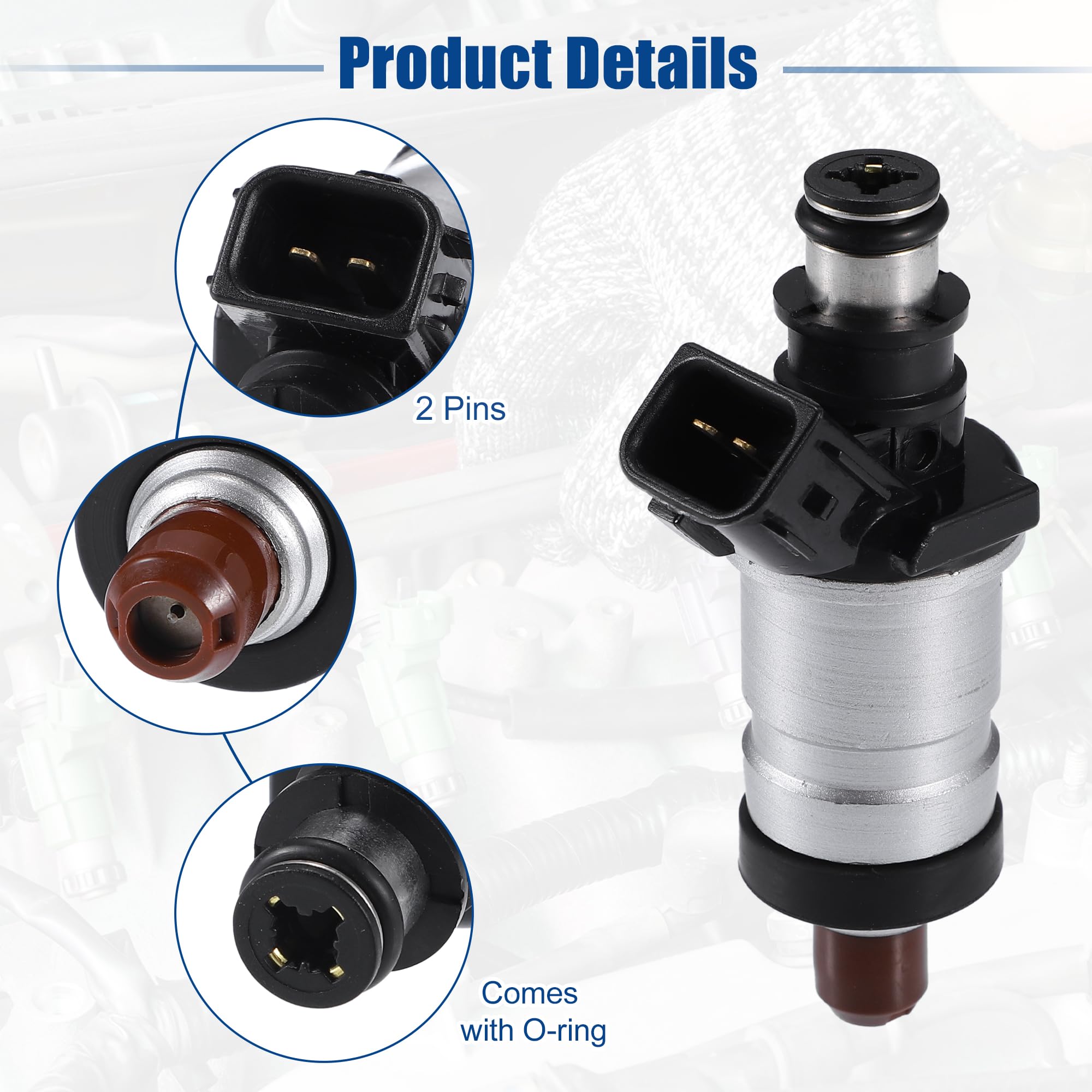 A ABSOPRO Inyector Boquilla Combustible Para Honda Accord Dx 2002 4 Pcs