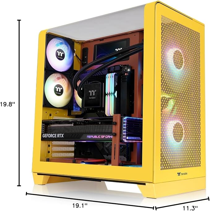 Gabinete Thermaltake View 390 Air Mid Tower Amarillo miniatura 7