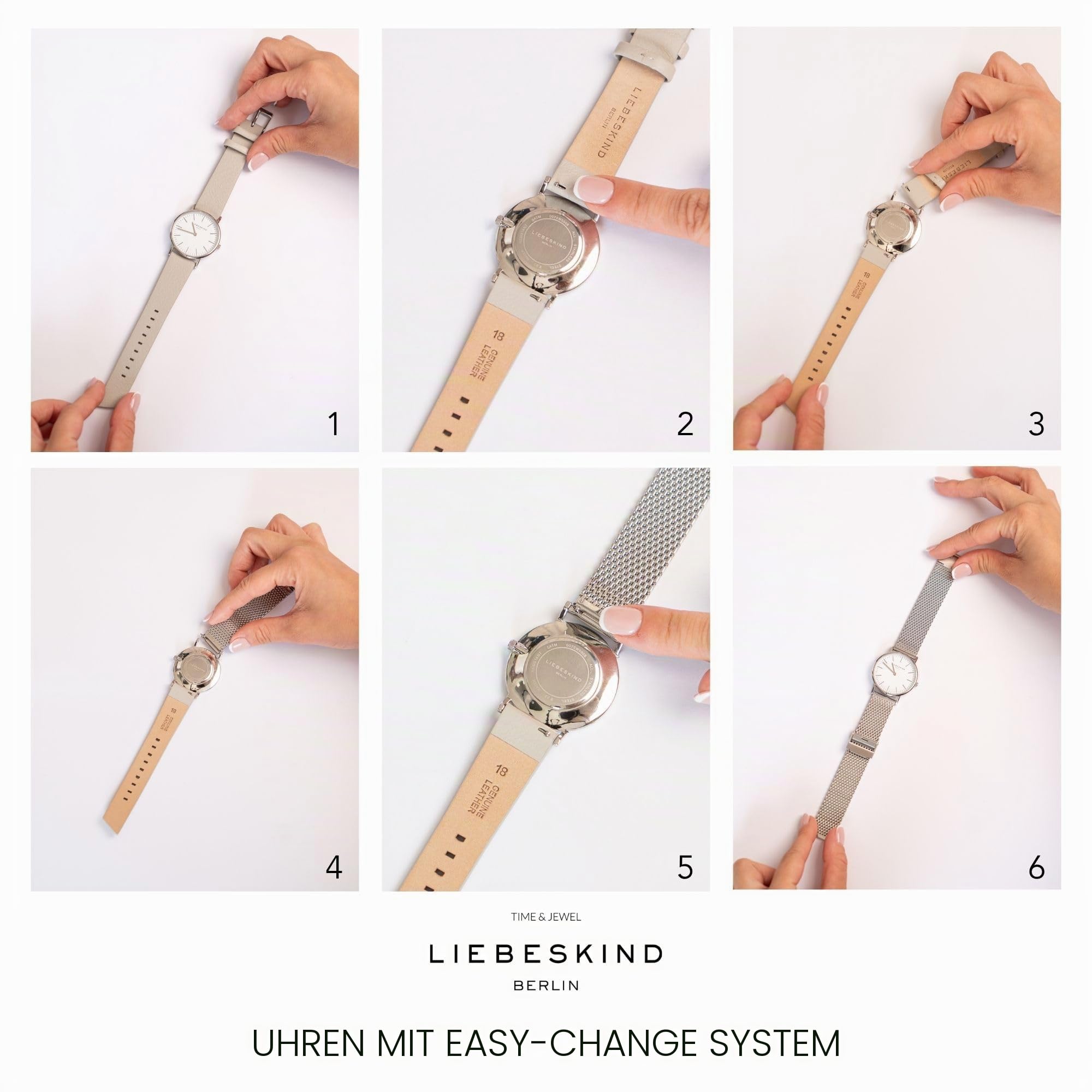 Liebeskind Berlin Damen Analog Quarz Uhr mit Edelstahl Armband LT-0351-MQ