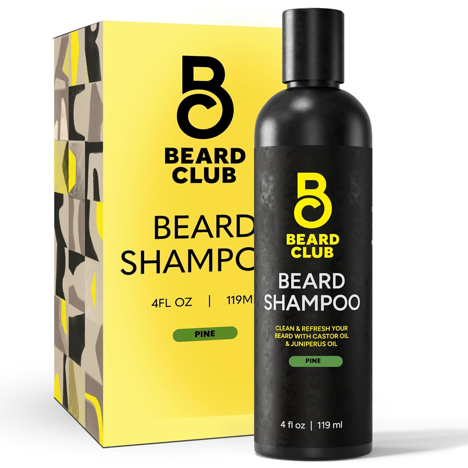 The Beard Club Original Premium Beard Shampoo – Natural & Nourishing Formula for Soft, Clean & Healthy Facial Hair – Gentle on Skin – Sulfate & Paraben Free – 4 fl oz